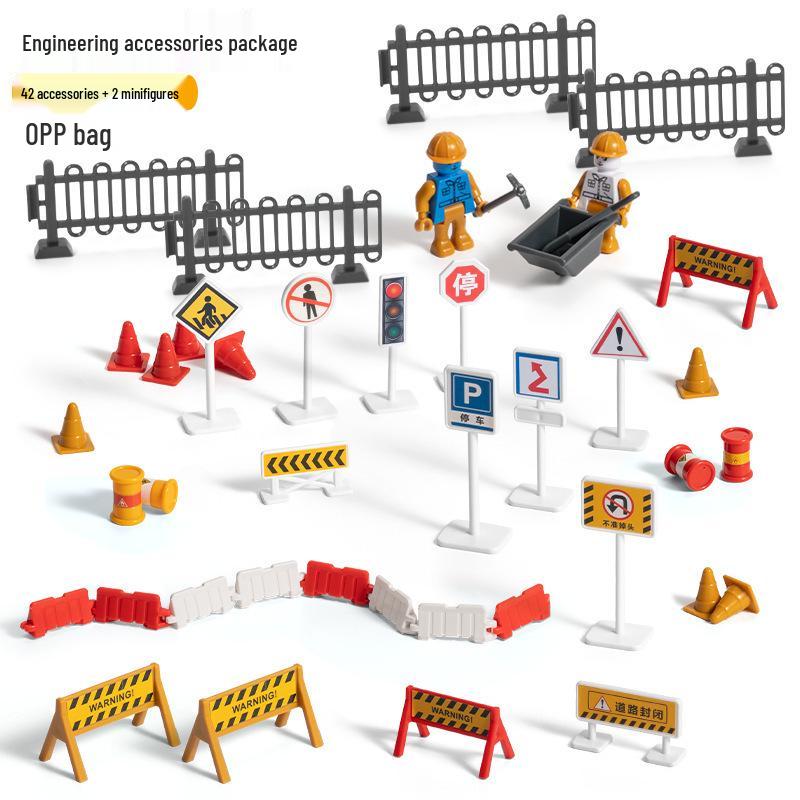 Free Shipping Children s Alloy Excavator & Crane Toy Set