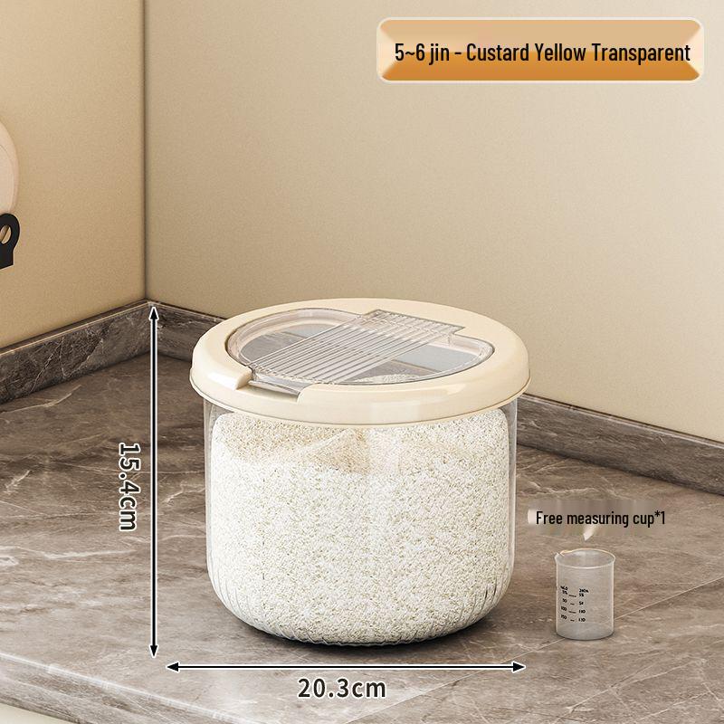 Утолщенное прозрачное герметичное ведро для хранения риса, круп и муки - Бытовой контейнер Airtight Storage Bucket