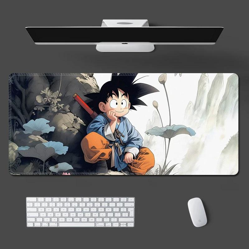 Men's Mouse Pad Leather Anime Dragon Ball Waterproof Anti-Slip Mouse Pad Son Goku Desk Pad Customized Locking Laptop Keyboard Pad Student Writing Pad