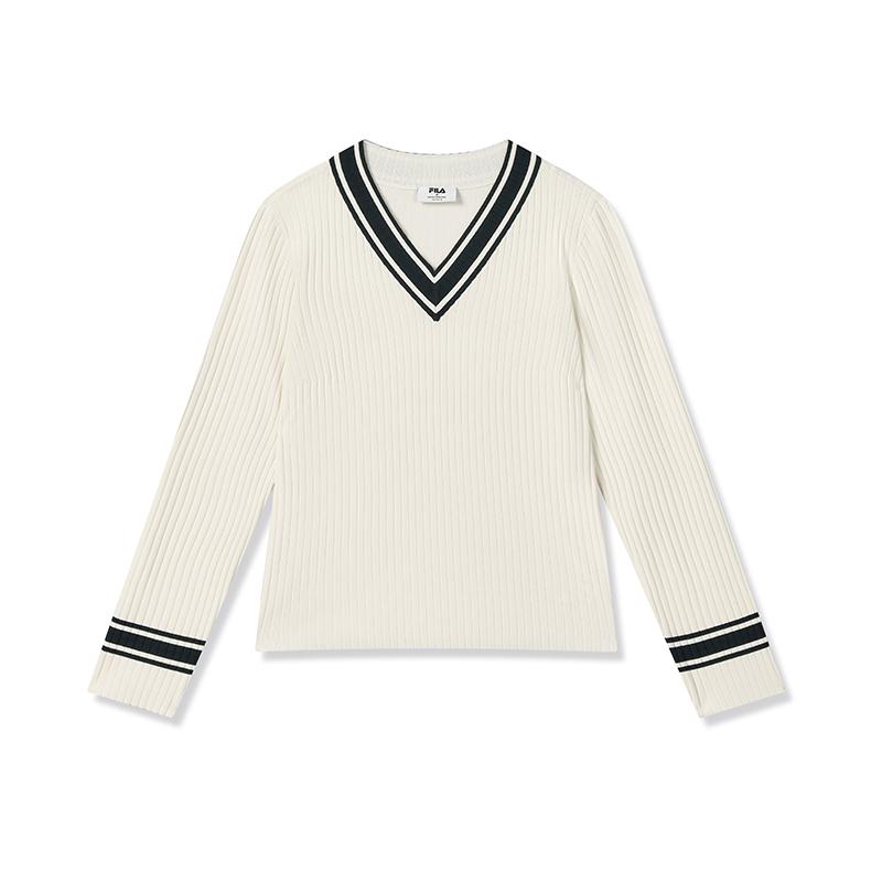 New FILA Knitwear Women's Egg White Albumin F11W532402FIV