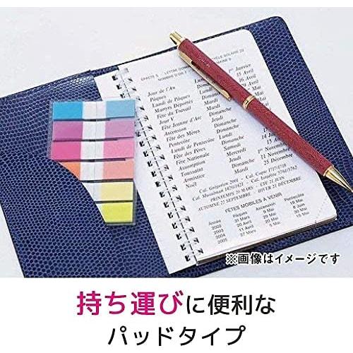 [.co.jp limited] Post-it film sticky notes 6 colors 44x10mm 20 sheets x 11 pads 6831NE-AM