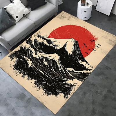 Japanese Style Office Carpet Chair Mat: Large Size, Home Decor Rug for Sofa, Office, Bedroom, Living Room Perfect Gift for Any Room