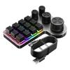12 Keys 4 Knobs Photoshop Gaming Keypad RGB USB Wired/Bluetooth-Compatible Mini Mechanical Keyboard Red Switch for Office Gaming