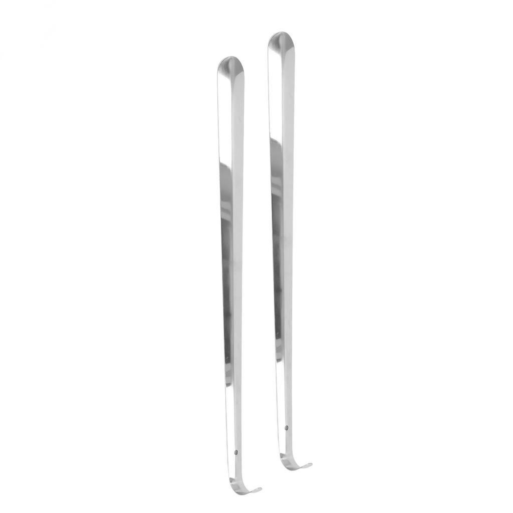 2 szt. 52 cm łyżka do butów ze stali nierdzewnej długa metalowa łyżka do butów pomocnik do butów łyżka użytkownik z haczykiem