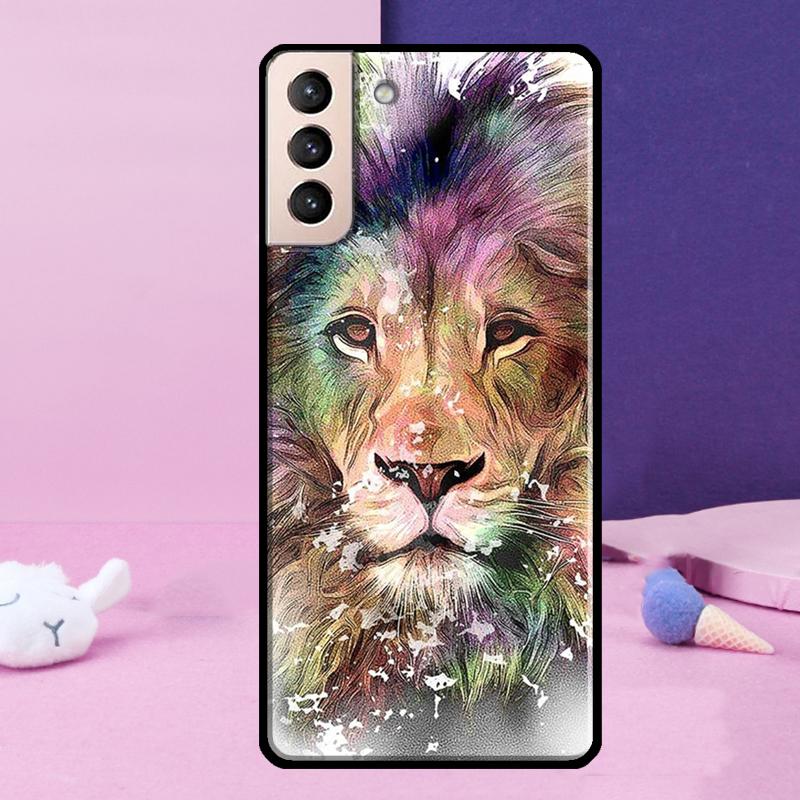 Lion Art Phone Case For Samsung Galaxy S25 Ultra S23 S20 S21 S22 S24 FE S9 S10 Plus S24 Ultra Cover