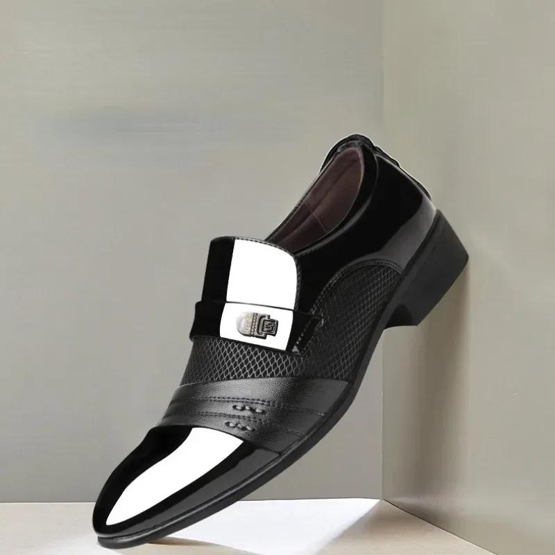 Boty Pánské Nazouváky Pánské šaty Oxfords Móda Obchodní šaty Pánské Boty Nové Klasické kožené Pánské obleky Boty Muž