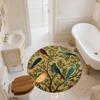 Vintage Flower Bird,Round Area Rug,Carpet Rug for Living Room Bedroom Sofa Playroom Decor,Non-slip Floor Mat