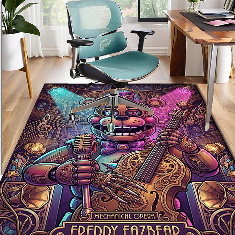 Five Nights at Freddy's Pattern Rug, Indoor/Outdoor Mat, for Picnic, Gameroom, Bedroom, Office, Living Room, Home Decor Carpet, Birthday Gift