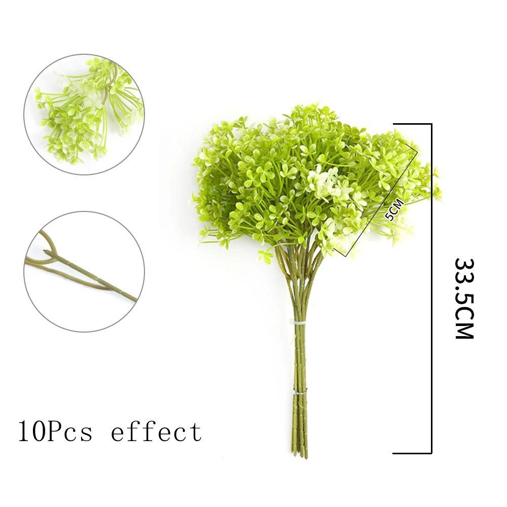 10Pcs Artificial Leaf Plant Bouquet Fake Leaf for Home Room Decor Garden Wedding Marriage Decoration Outdoor Garland Ornaments