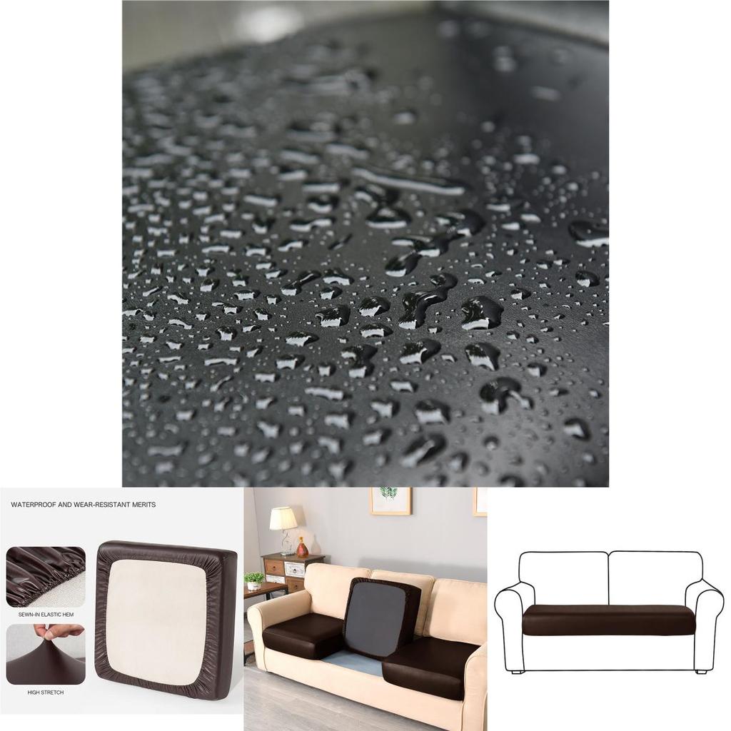 Versatile And Durable Elastic Pu Leather Sofa Cushion Slipcovers For All Sofas