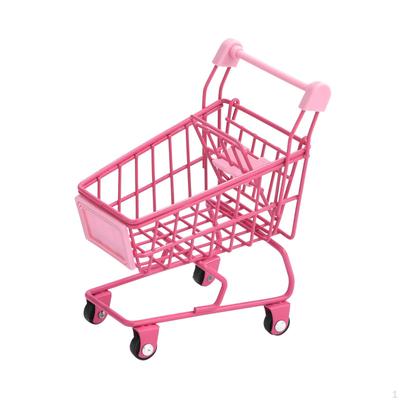 Solución de almacenamiento compacta: Organizador de Mini Carrito de Compras para Accesorios de Oficina y Hogar