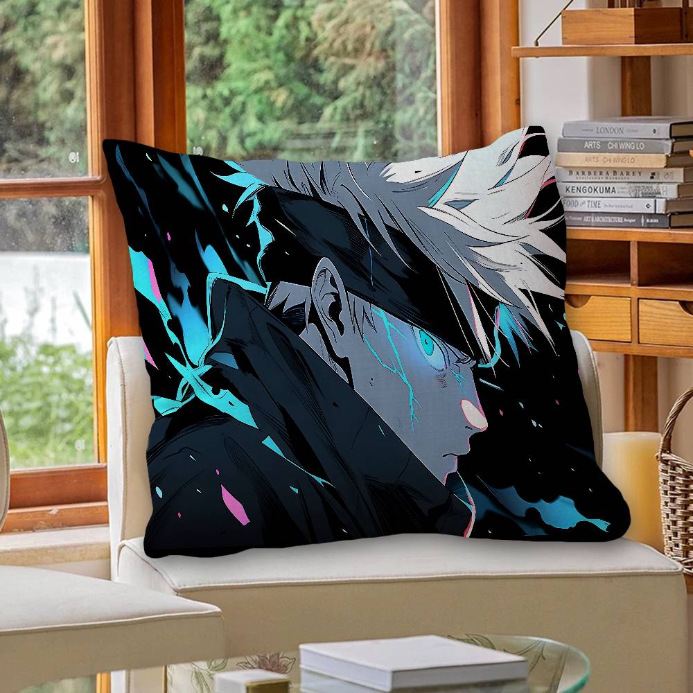 S-Satoru G-Gojo Anime Pillowcase toon Gift Cushion Cover Bedroom Home Sofa Chair Seat Decor pillow case