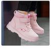 Children's Winter 2023 Martin Boots - Waterproof Leather, Velvet Lined, Non-Slip, Casual Short Boots for Medium and Large Kids.