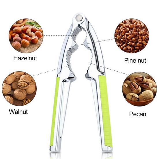 Walnut Shell Opener Portable Anti-splash Open Nuts Aluminum Alloy Nut Sheller Clip Hazelnut Crack Tools Kitchen Accessories