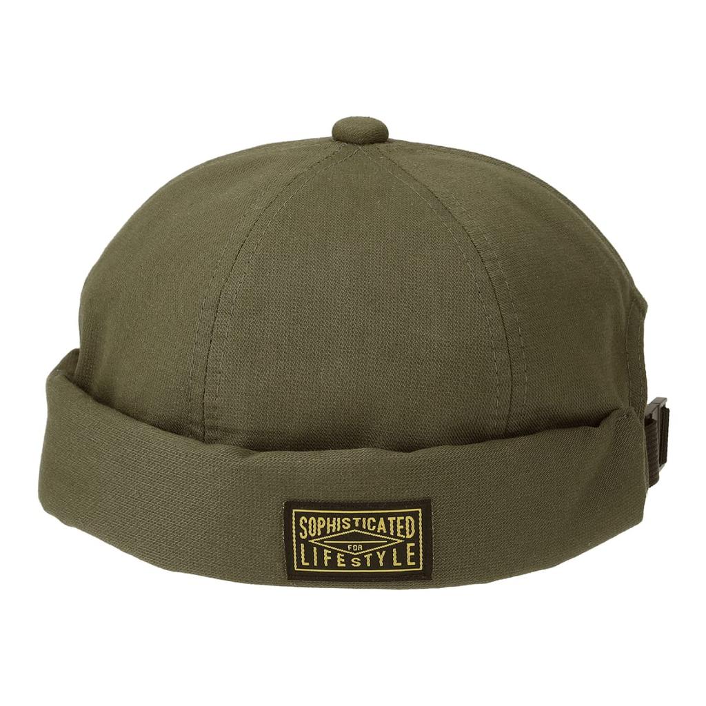 Basic Enchi Black Tag Fisherman Cap Roll Cap Fisherman Cap Hand Washable Tag Name Cap Brimless Cap Hat Antibacterial Deodorizing One Size Fits All