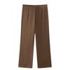European and American style wholesale women's clothing with shoulder pads, wrinkle effect blazer + wrinkle effect wide-leg pants