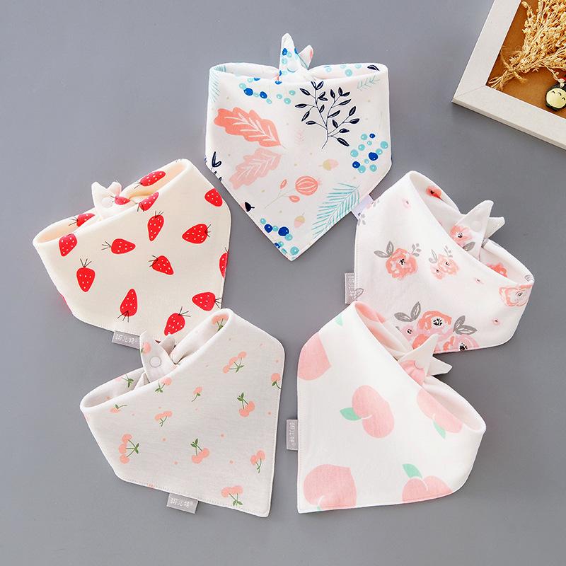 Baby Bibs 5 Pack Baby Bandana Drool Bibs Cotton for Unisex Boys Girls Babador Feeding Smock Infant Burp Cloth Baby Saliva Towel