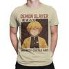 Demon Slayer Kimetsu No Yaiba  Infinity Castle Arc T Shirts Pure Cotton T-Shirt Round Neck Zenitsu  Tees  Clothes Plus Size