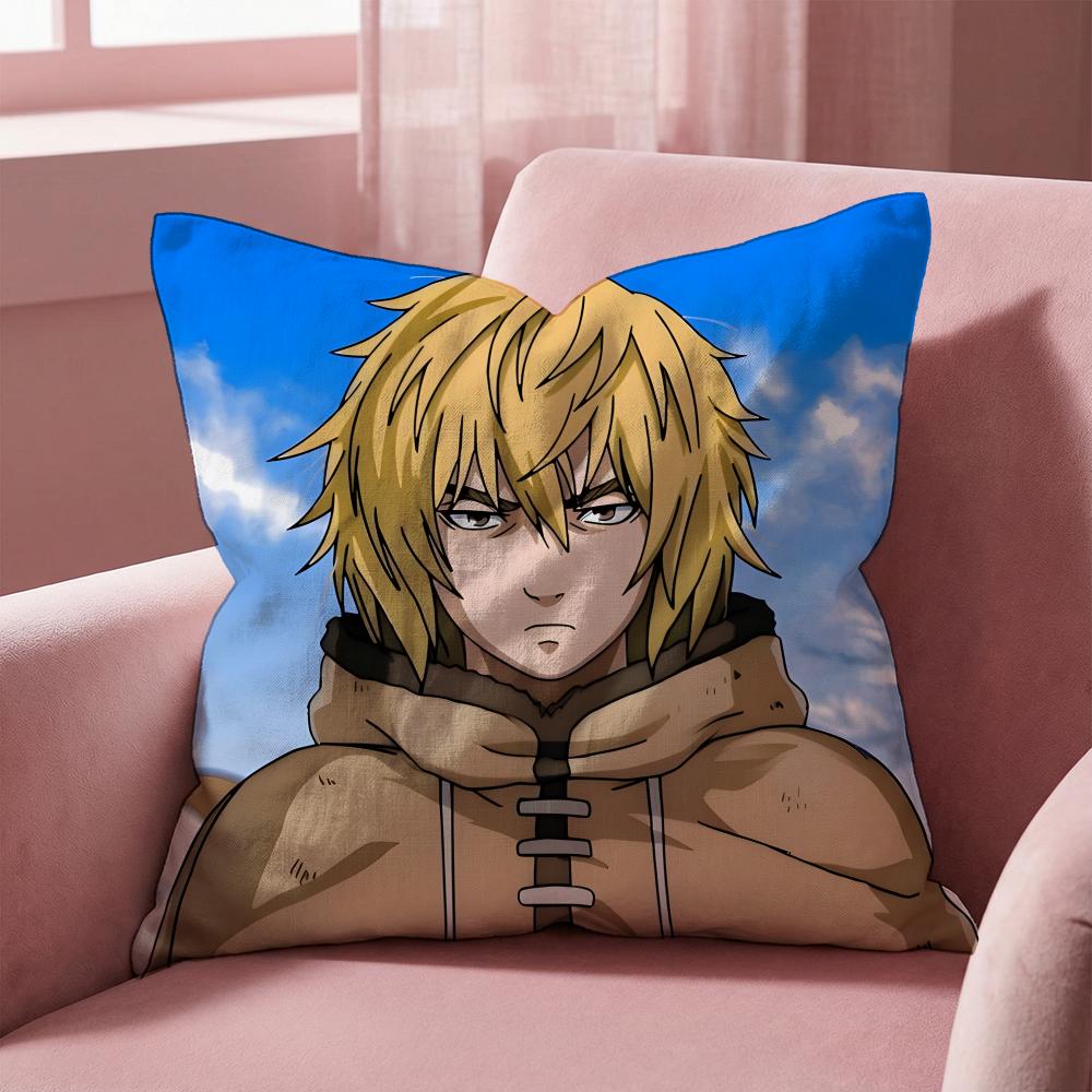 Beliebte Anime V-VinlandS S-Saga Kissenbezug Mehrzweck-Kissenbezug für Zuhause & Auto - Wendbar, Weich & Langlebig für den täglichen Gebrauch