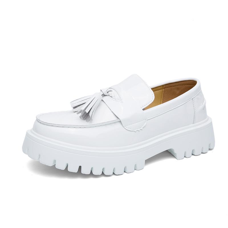 Men s British Style Tassel Loafers: Large Size Leather Wedding & Driving Shoes, Slip-On Moccasins. 43