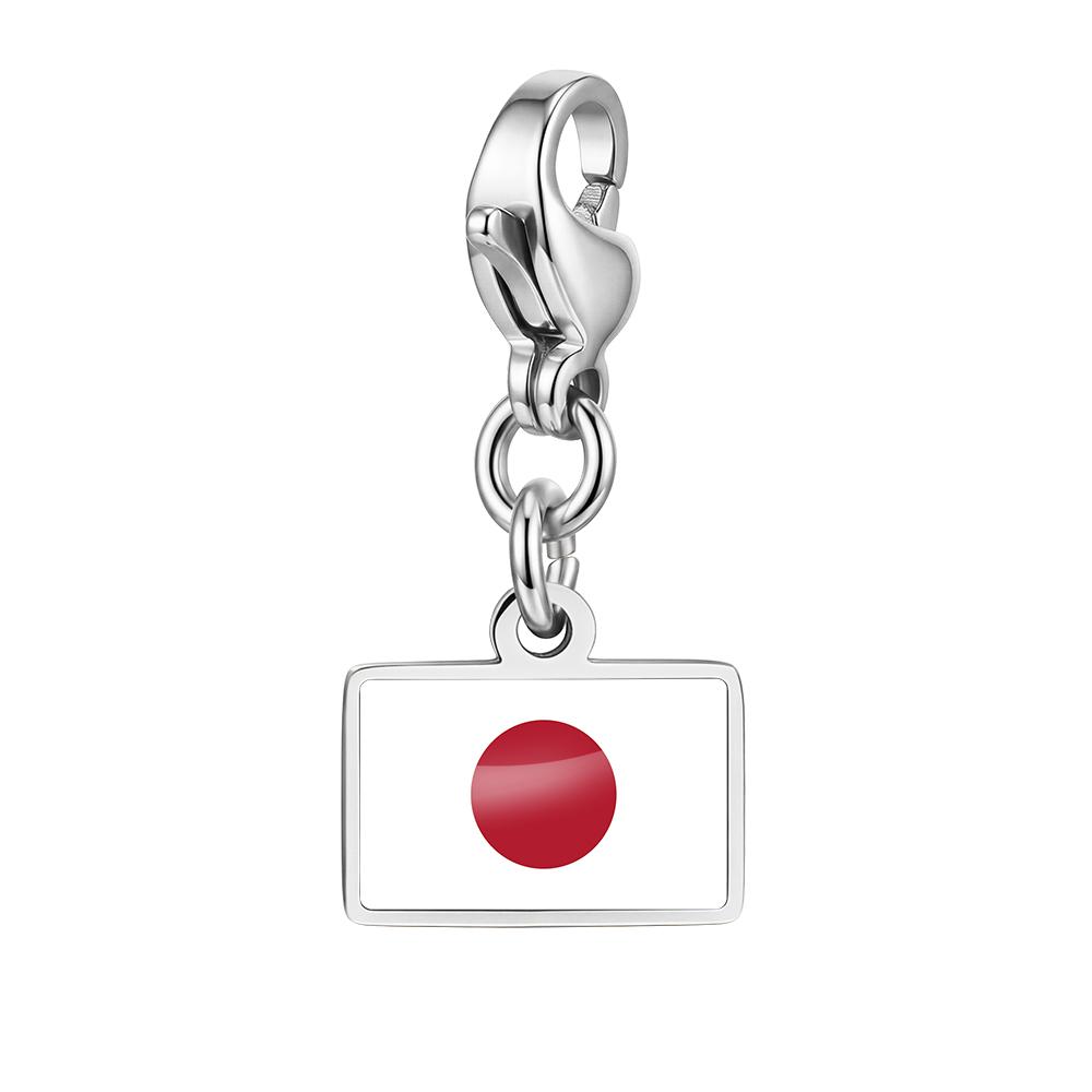 Silver Flag Pendant For Women Men DIY Making Flag Charm Bracelet Accessories Jewelry Neckalce