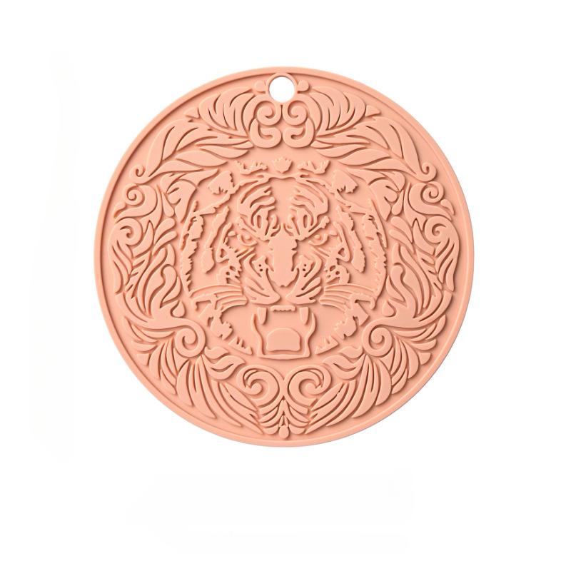 Kitchen Silicone Mat Round Coaster Waterproof Placemat Heat Proof Pot Mat Cup Mat Household Decoration and Table Accessories