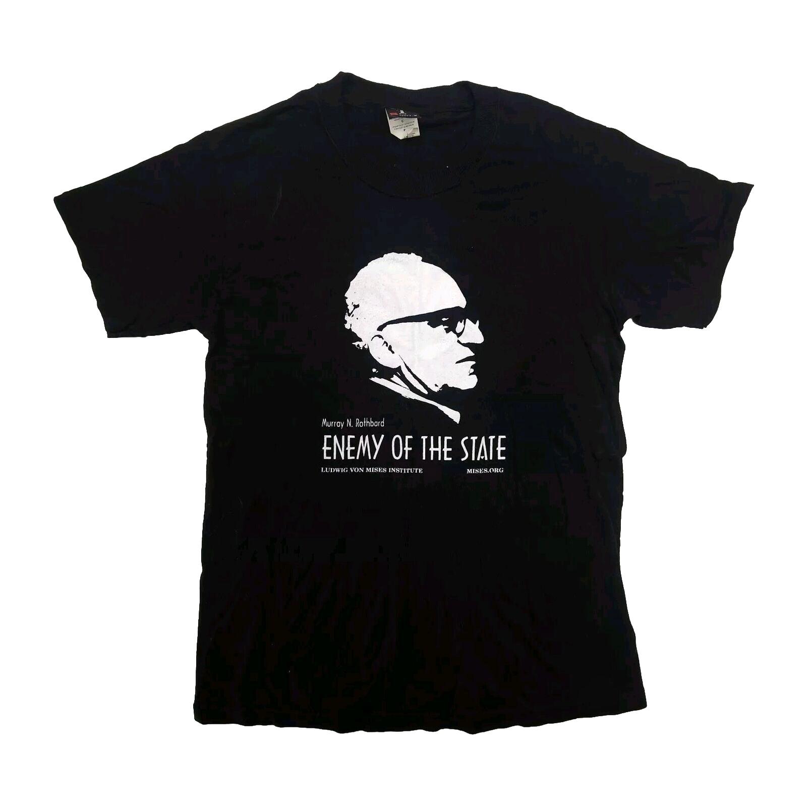 Murray Rothbard Shirt Adult Small Hanes Enemy of the State Graphic Tee Casual XXXXL