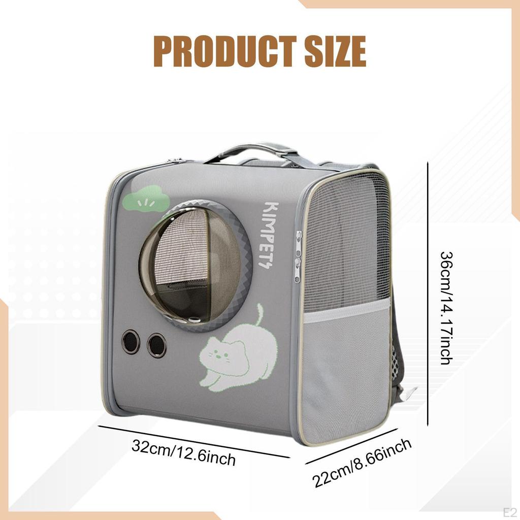 Backpack for Pets, Pet Carrier Bag, Double Shoulder Straps, Breathable, Spacious, Ideal Hiking,