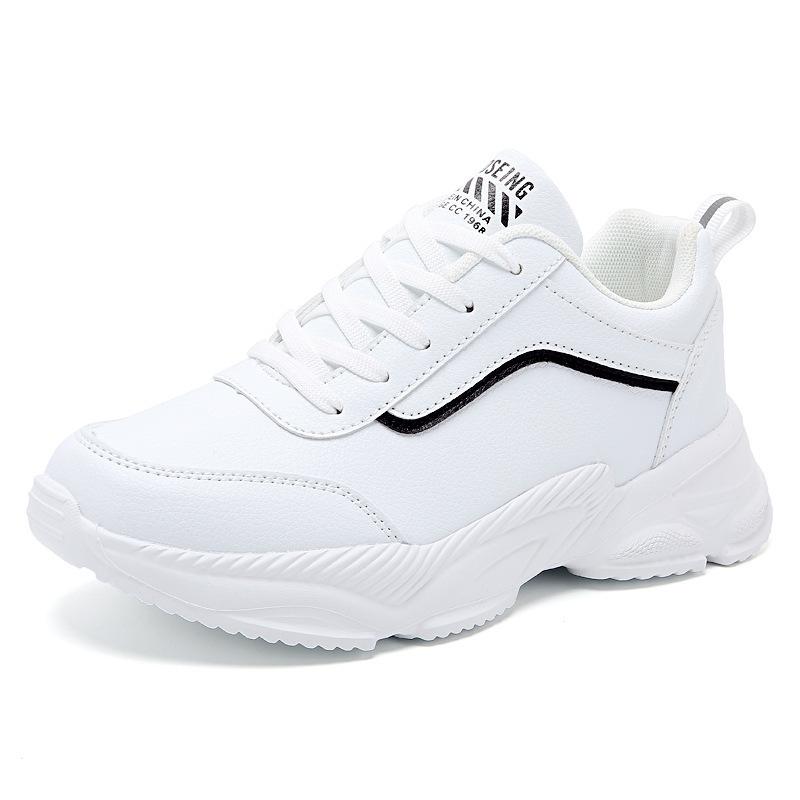 

Новые кожаные спортивные повседневные кроссовки большого размера на воздушной подушке с нескользящей подошвой для осени и зимы 35