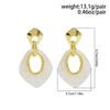 Salircon Vintage Geometric Irregular Resin Drop Earrings Women Exaggerated Exquisite Retro Wedding Party Jewelry Ear Accessories