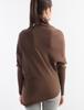 Korean Irregular Wool Patchwork Batwing Sleeve Sweater - Women's Autumn/Winter Loose Knitwear