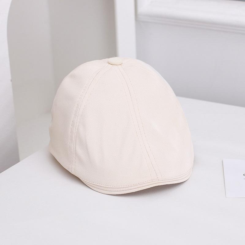 Solid Color Girls' Simple Trendy Boys' Autumn Children's Street Style Baby Hat, Cool and Stylish Hat, Trendy Beret