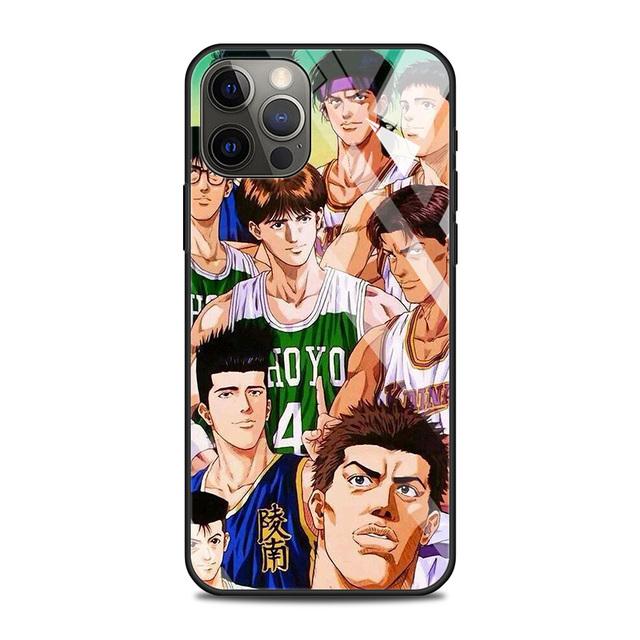 

Чехол из закаленного стекла с рисунком аниме Slam Dunk Basketball Teenager для Iphone 12 11 Pro Max 14 13mini Fundas X Xr Xs Max 8 7 6s Plus For iPhone 14 Plus