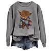 '' Halloween 3D Digital Print Casual Hoodie Women Animal Soft Cotton Blend Long Sleeve Regular Fit