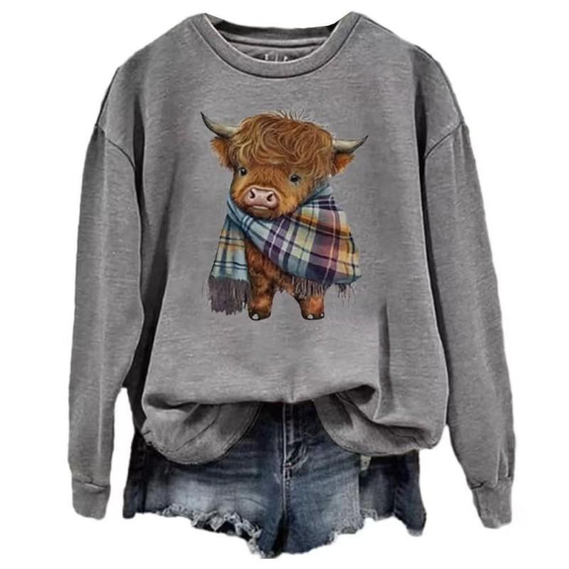 '' Halloween 3D Digital Print Casual Hoodie Women Animal Soft Cotton Blend Long Sleeve Regular Fit