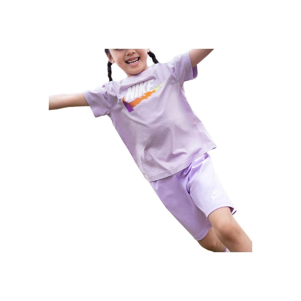 Nike Casual Sports Suit Fashion Comfortable Soft Skin-Friendly Letters Kids Suits Pink Purple II6486-537