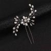 Handmade Prom Simulated Pearl Crystal Rhinestone Women Headwear Hair Fork Hairpin Hair Accessories