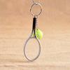 Cute Sport Mini Tennis Racket Pendant Keychain Keyring Key Chain Ring Finder Holer Accessories Gifts for Teenager KTJ