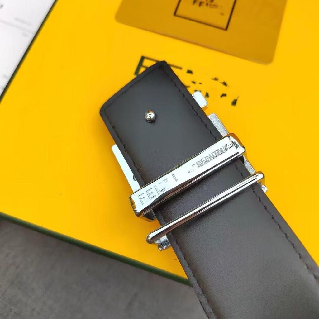 Herren-Gürtel aus echtem Leder mit glatter F-Schnalle - Vielseitig für Freizeit & Business, Grenzüberschreitend heißer Verkauf.