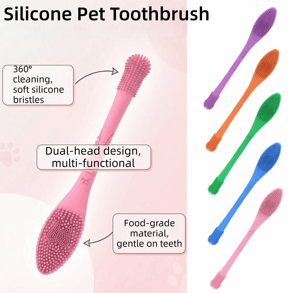 Silicone Soft Bristle Pet Toothbrush 360 ° Cleaning Pet Teeth Cleaning Supplies  Pet Oral Hygiene