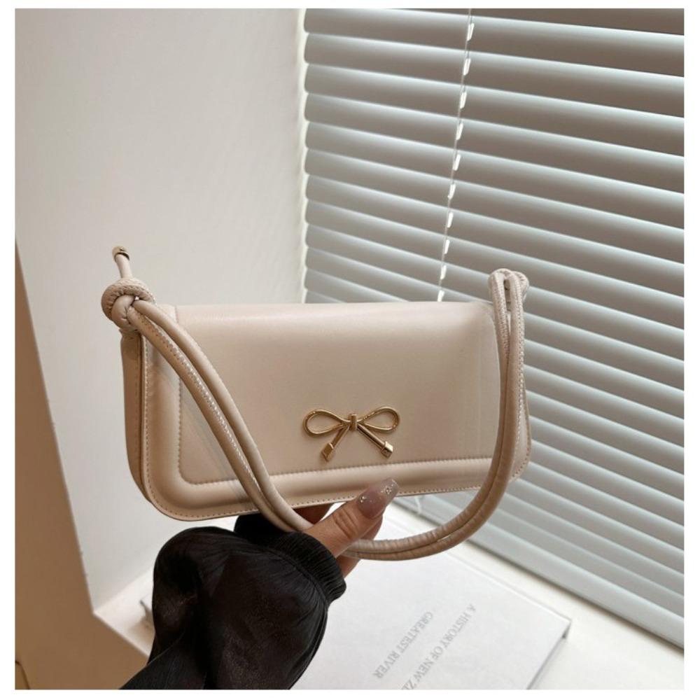 Korean Bowknot Shoulder Bag Solid Color Underarm Bag High Quality Bow Crossbody Bag  Ladies