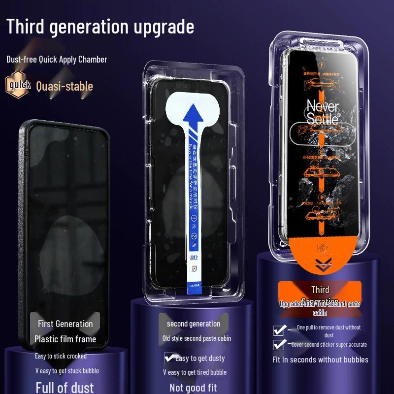 Dust-Free Ultrasonic Tempered Glass Screen Protector for Xiaomi 17/RedMi K90, Full Coverage