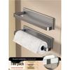 Magnetic Wall-Mounted Kitchen Organizer: Holds Paper Towels, Wraps, and Trash Bags.