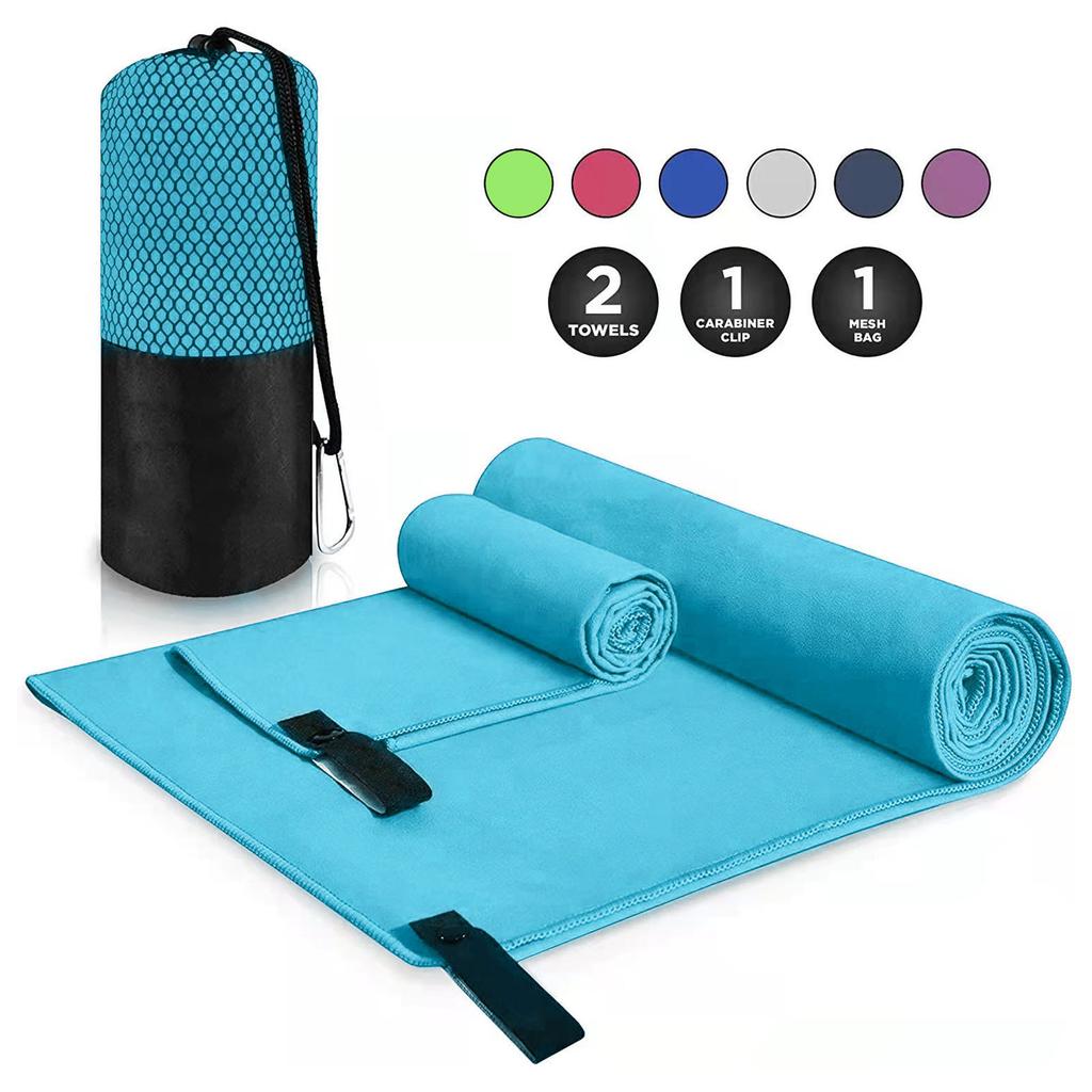 Microfiber Travel Towels Assorted Size Quick Dry Sweat Absorption Widely Used Bath Towel for Gym Sports Outdoor Light