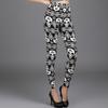 Halloween Black Skull Print Leggings Pants Plus Size Elasticity Pants Leggings For Women Tights Fitness Yoga Pants