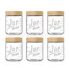 Ruhan Glass Food Storage Jars with Bamboo Lids (4-Pack)