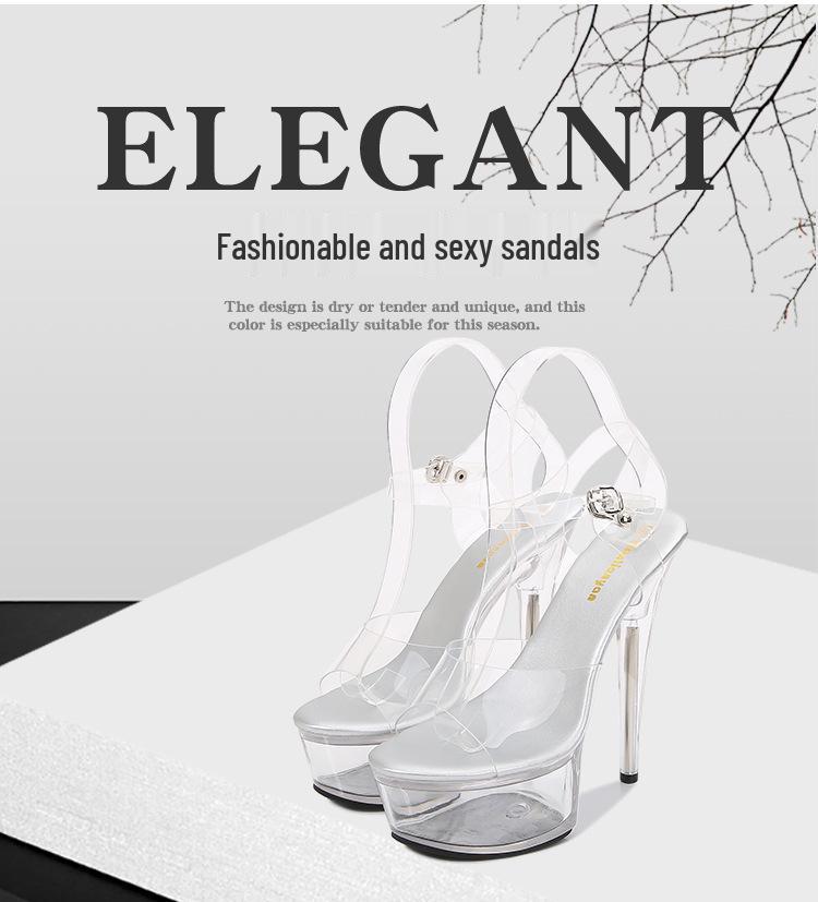2021 Summer Style Waterproof Platform Stiletto High Heel Wedding & Banquet Sandals