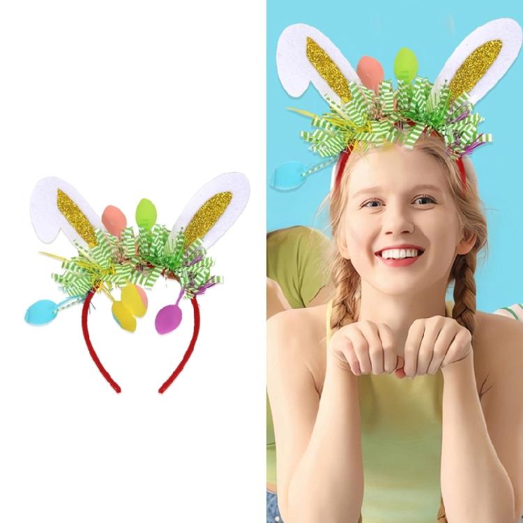 Adorkable Headband Cartoon Rabbits Hair Hoop Eye-catching Headpiece Headwear for Halloween Cosplay Role Play