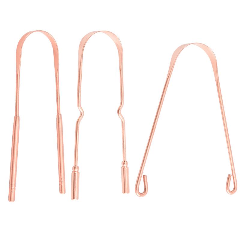 Pure Copper Tongue Cleaner and Scraper Set