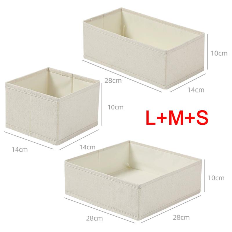 1/3pcs Fabric Cabinet Underwear Organizer Drawer Closet Storage for Clothes Bra Socks Underpants - Neatly Arranges Your Drawers